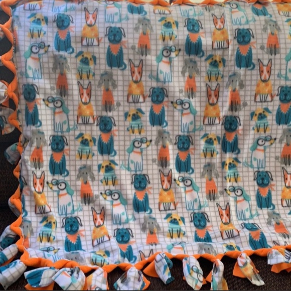 🐾🐾🐾Dogs fleece blanket. Dogs throw blanket.Dogs puppies handmade fleece - Picture 2 of 10